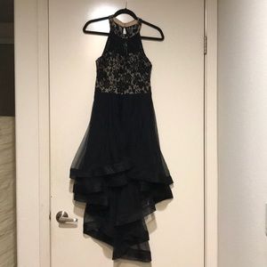 Black Lace Prom/Homecoming Dress/ High-Low